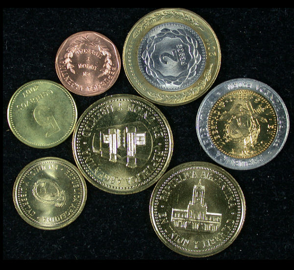 Argentina Set of 7 Coins